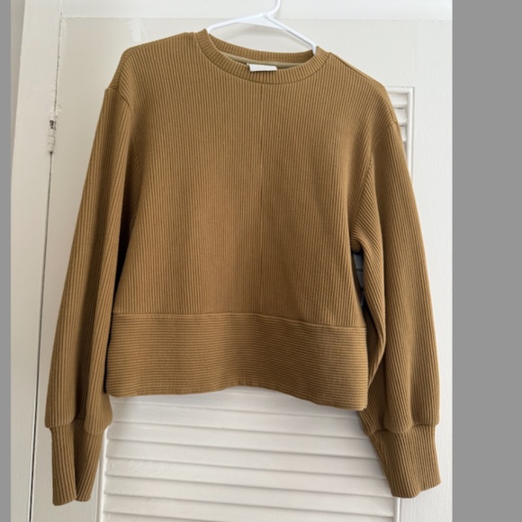 Varley Tops - Varley Antique Bronze Maybrook Boxy Rib Sweatshirt